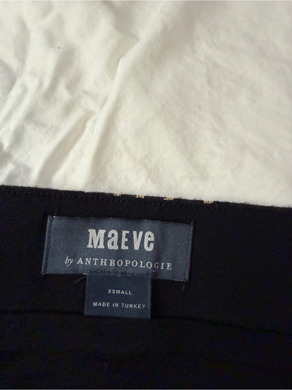 ANTHROPOLOGIE MAEVE Craspedia Metallic Faux Wrap Knit Skirt XS - Picture 7 of 12